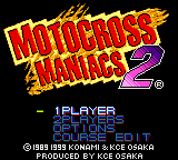 Motocross Maniacs 2 (USA) Title Screen